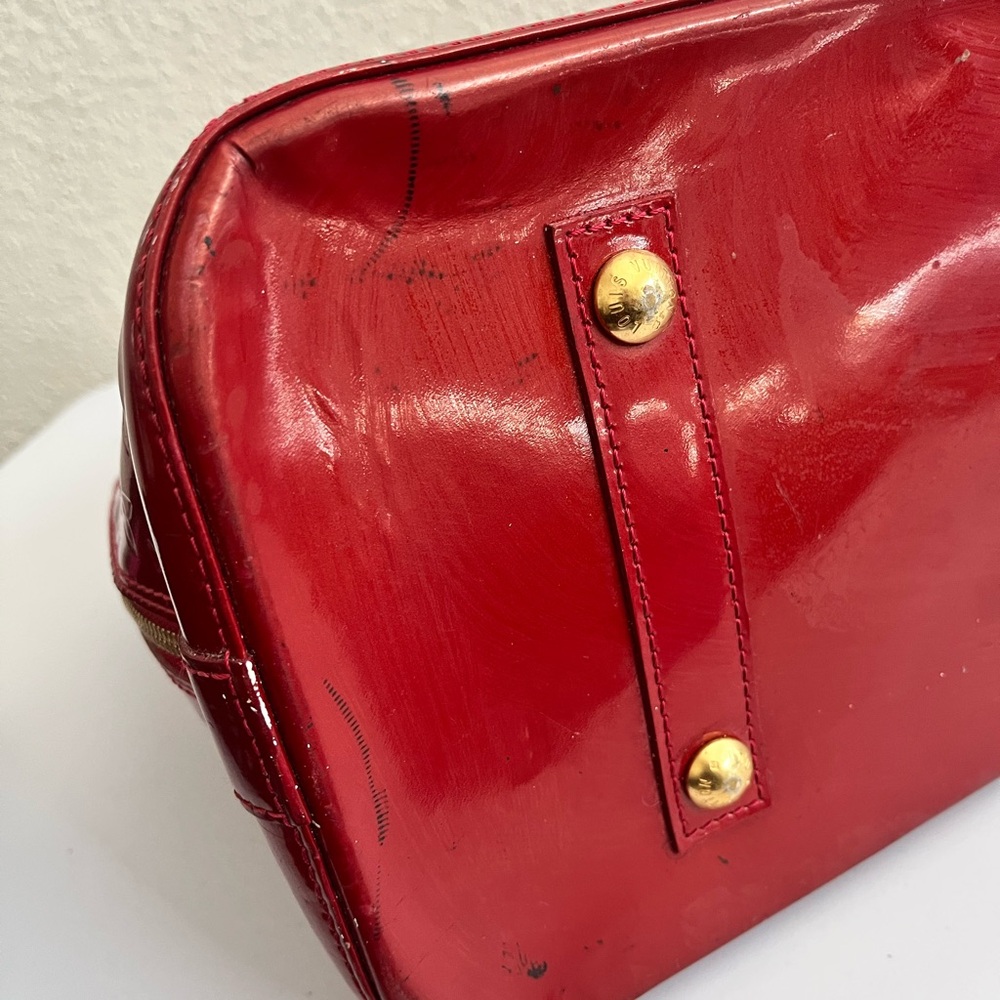 Louis Vuitton Glossy Red Satchel - Picture 5 of 14